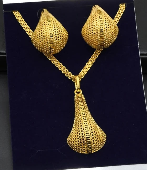 African Gold Jewelry Necklace Set