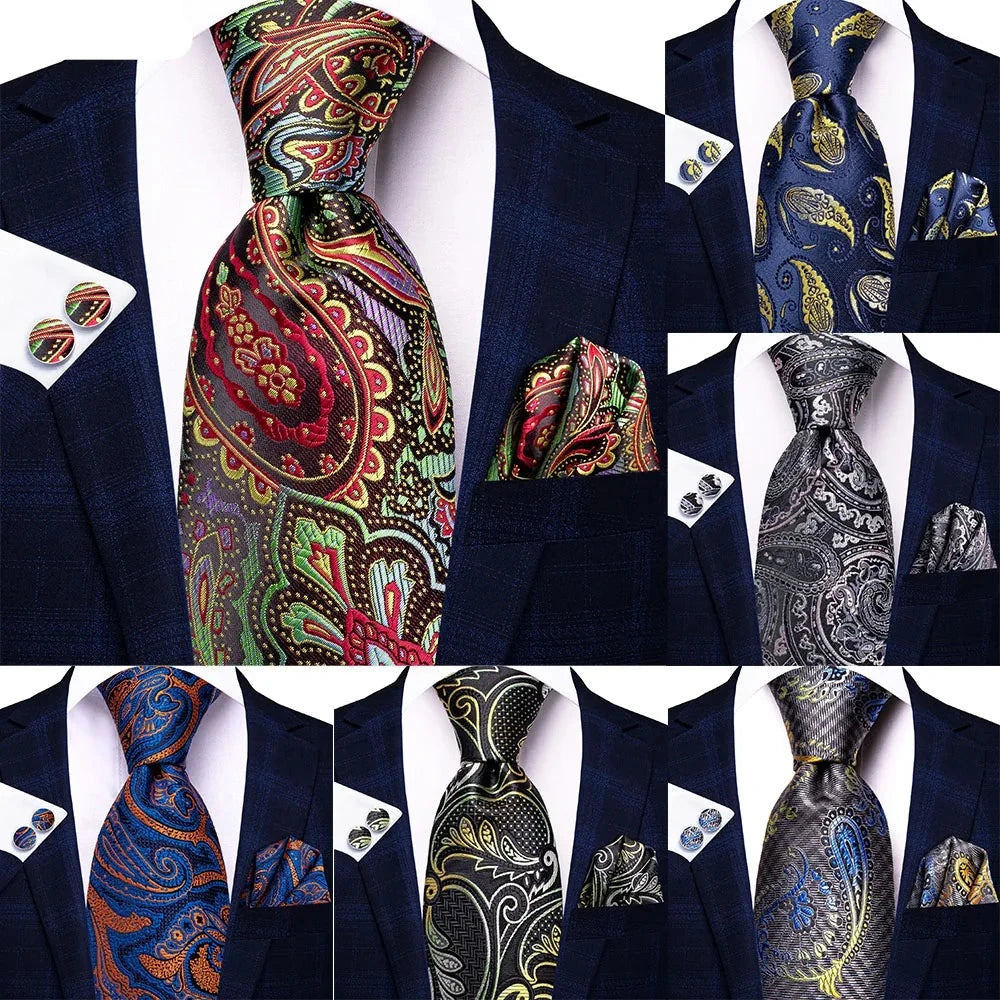Red Purple Paisley Men's Ties