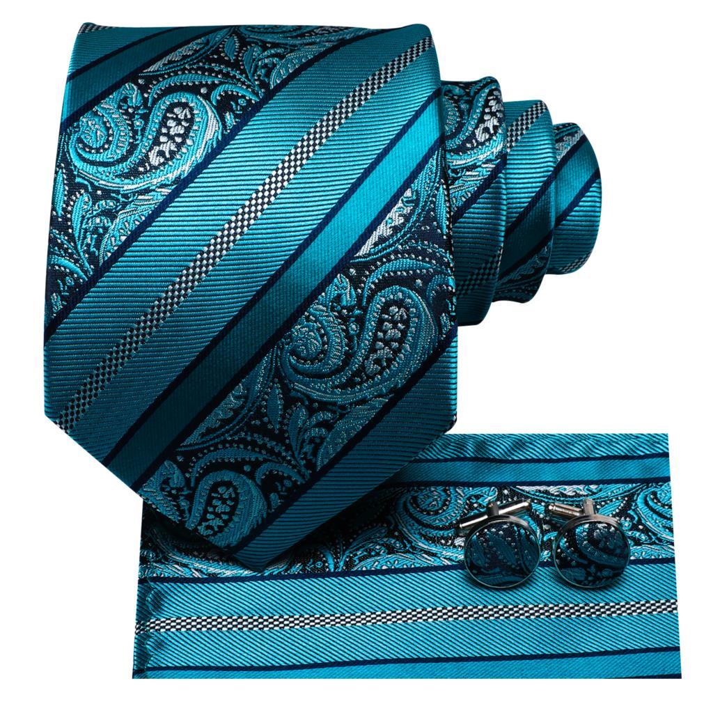 Elegent Teal Tie Set