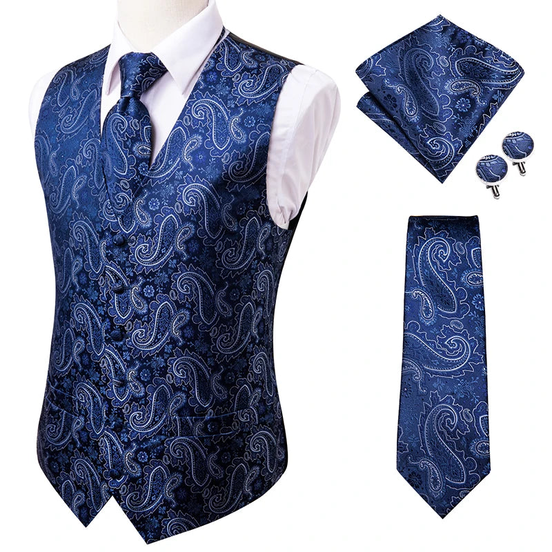 Vintage Brown Paisley Formal Vest