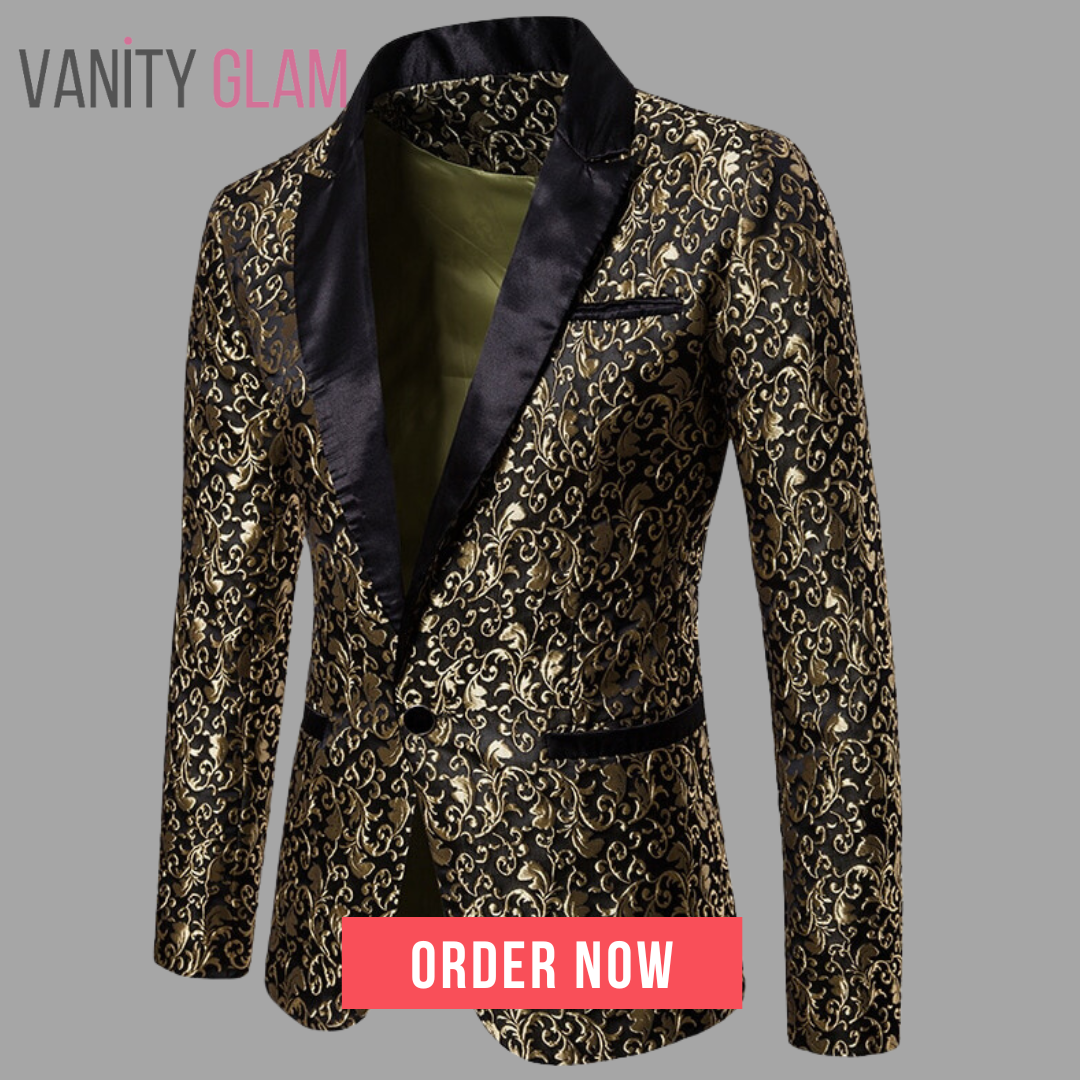 Jacquard Bronzing Blazer Suit