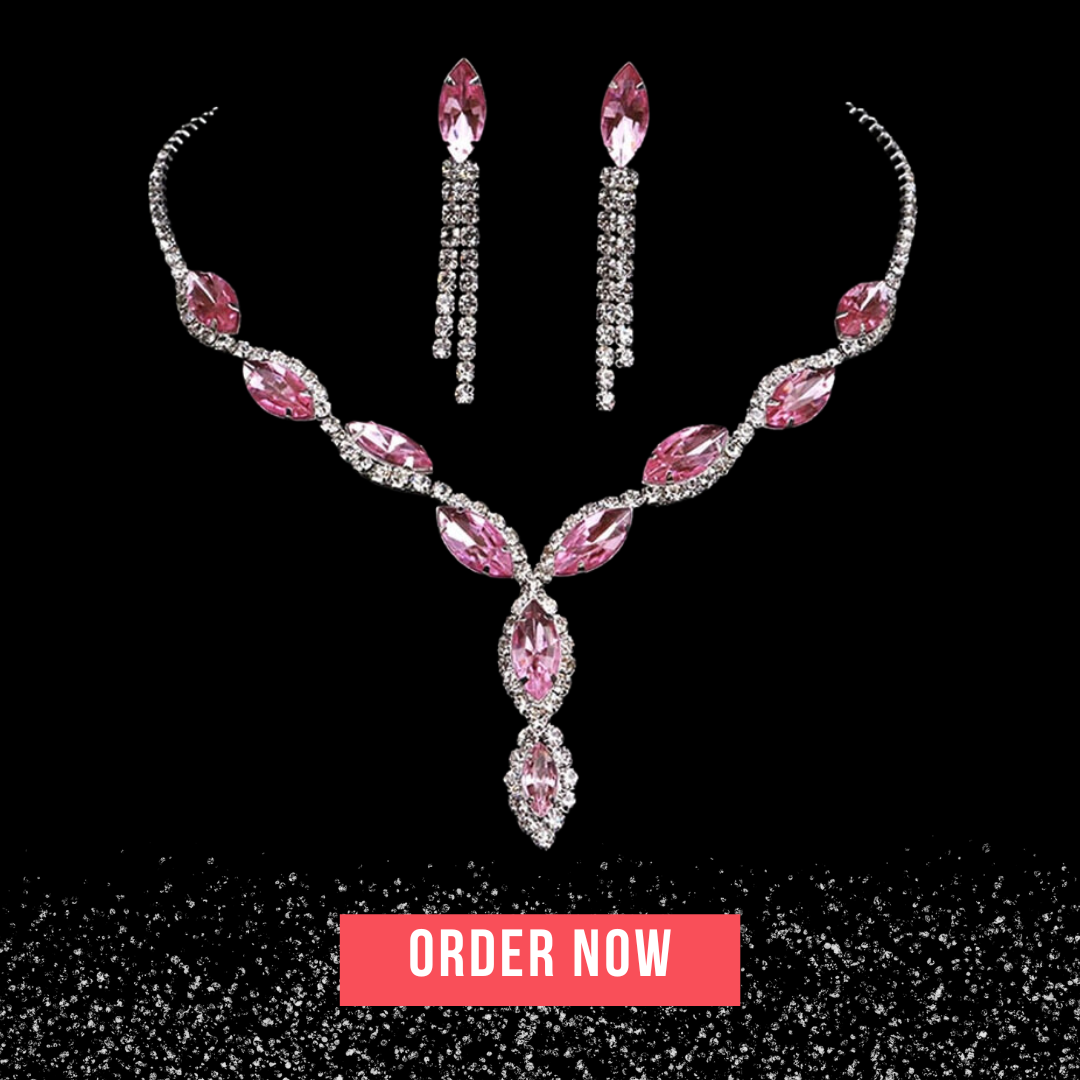 Pink Crystal Jewelry Sets