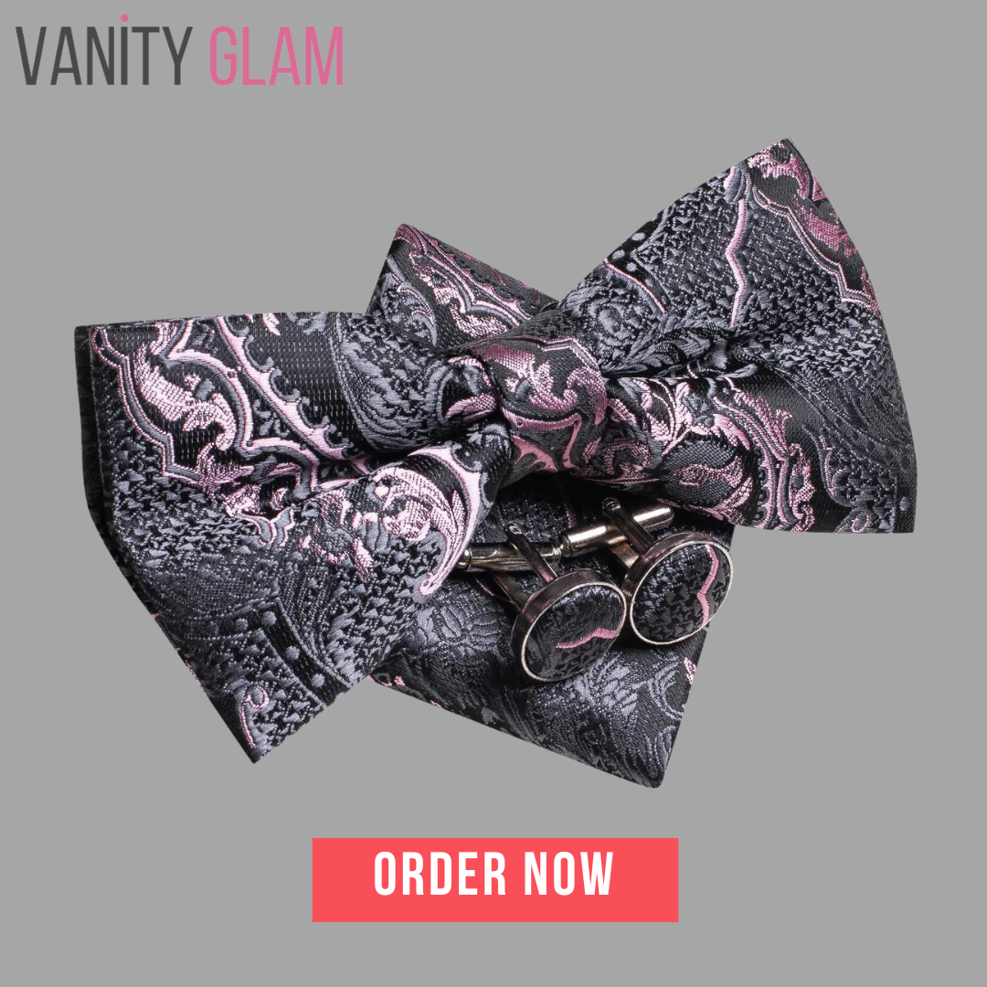 Bowtie Jacquard Adult Bow Tie Set