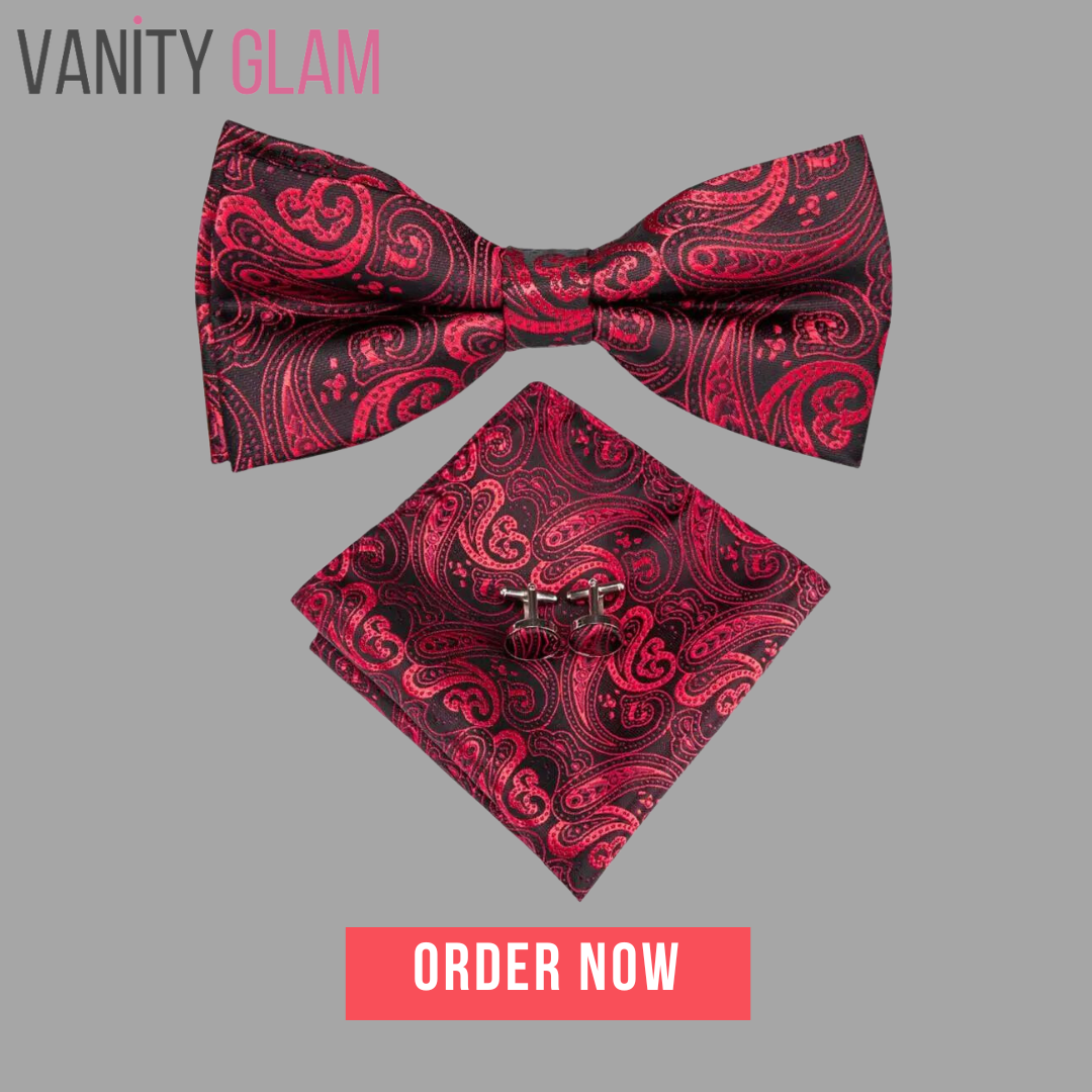 Butterfly Silk Tie Bow Tie Set