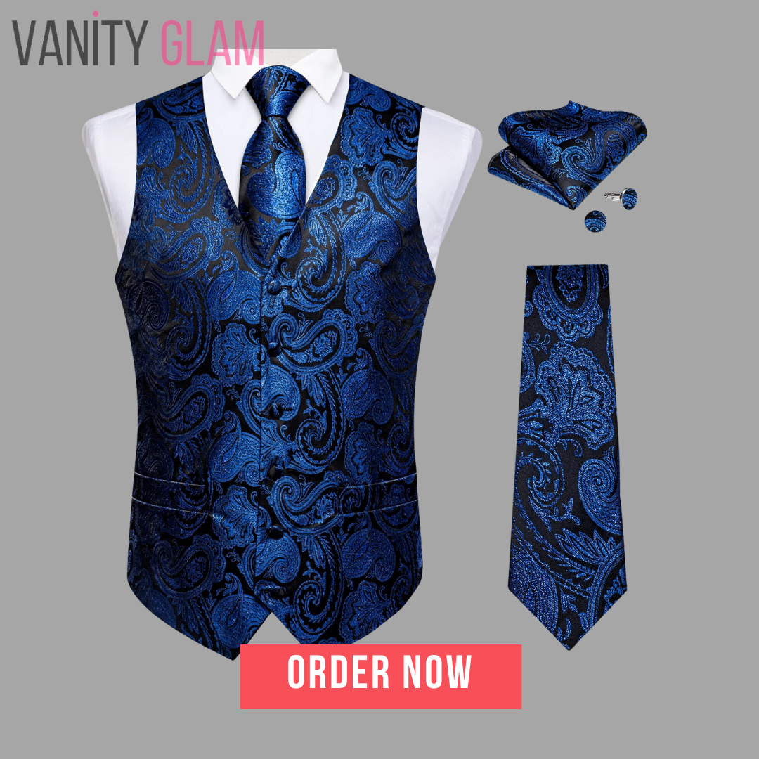 Silk Waistcoat Tie Set