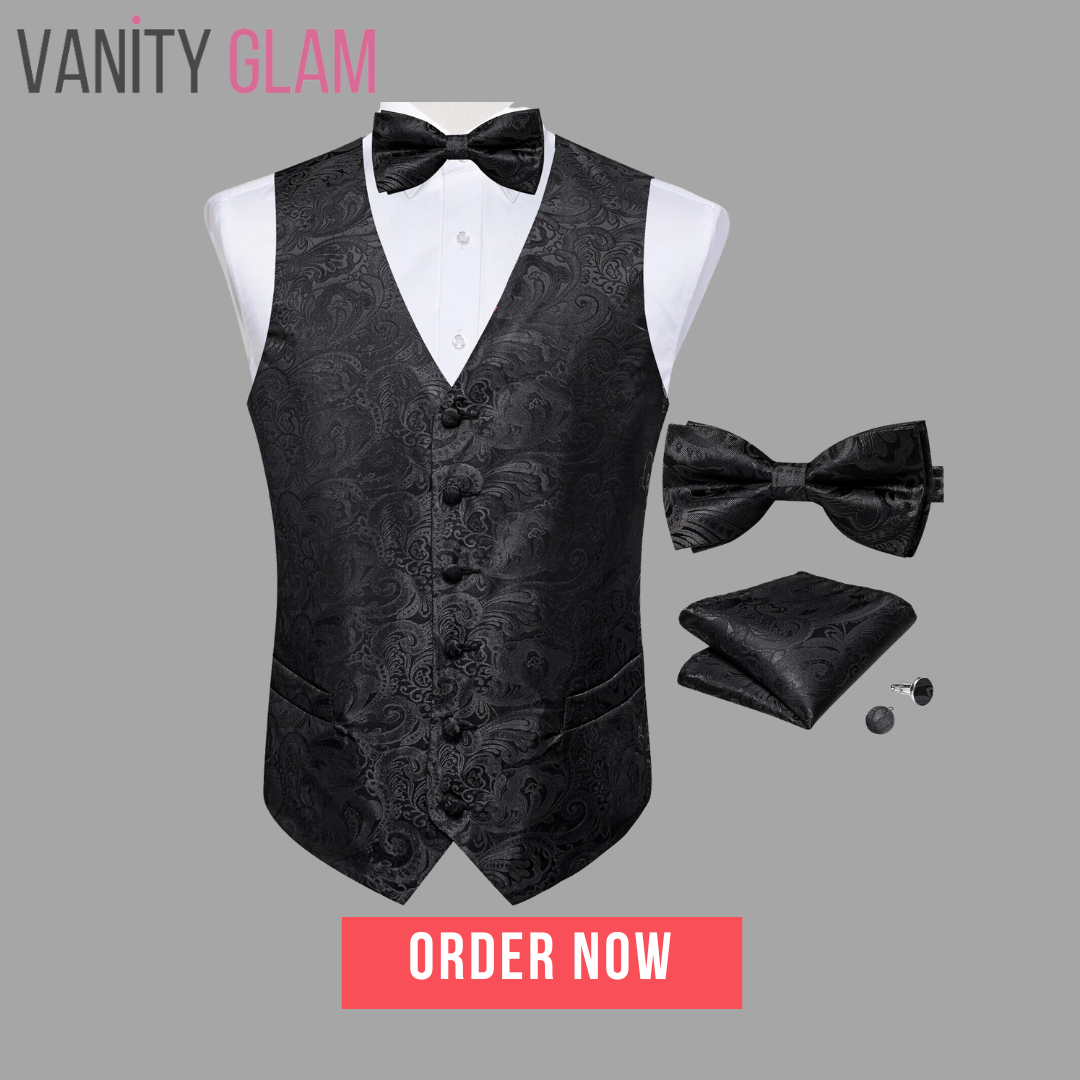 Luxury Paisley Silk Suit Vest