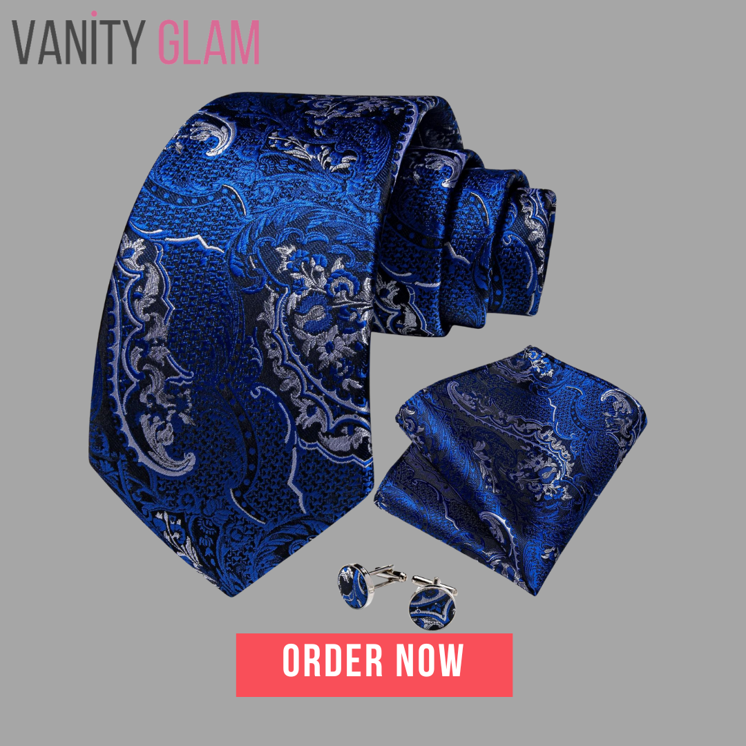 royal blue tie set
