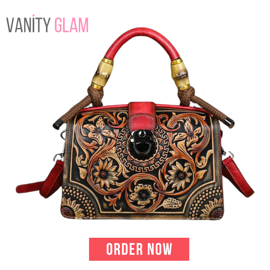 Vintage Floral Pattern Handbag