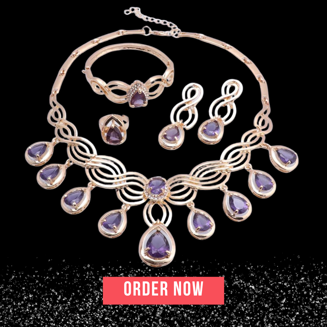 Elegant Crystal Statement Necklace Set