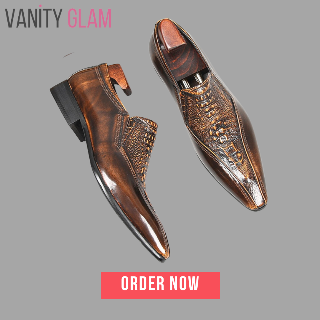 Crocodile Pattern Luxury Slip On