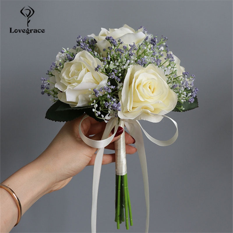 Baby's Breath Rose Bouquet