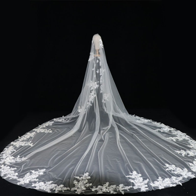 Long Lace Wedding Veil