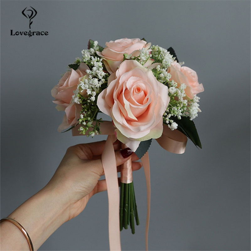 Baby's Breath Rose Bouquet