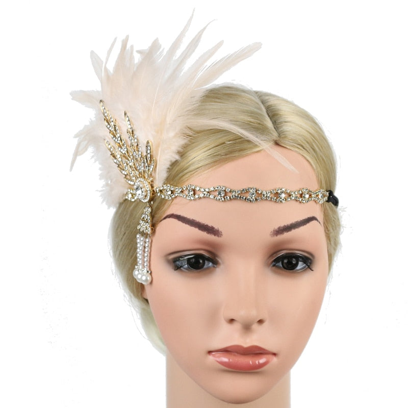 1920s Headband Feather Headpiece