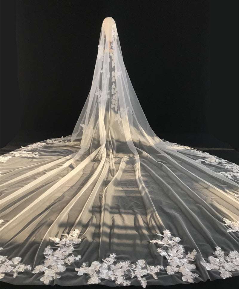 Long Lace Wedding Veil