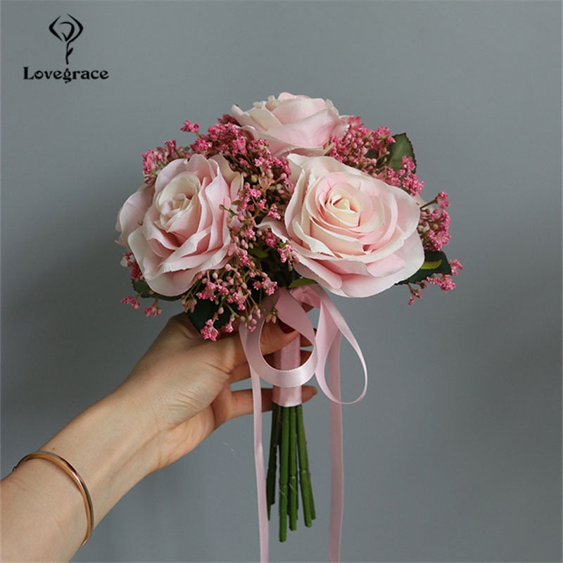 Baby's Breath Rose Bouquet