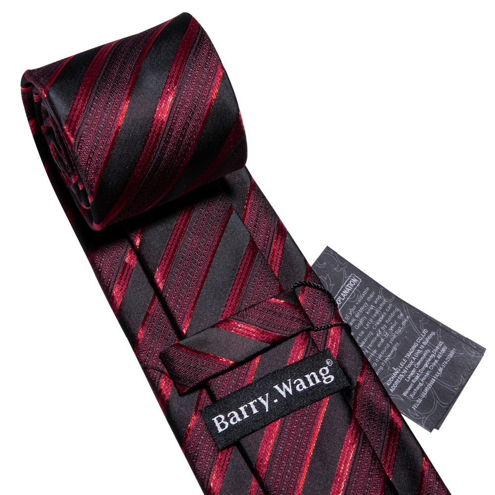 Luxury Silk Striped Tie Set