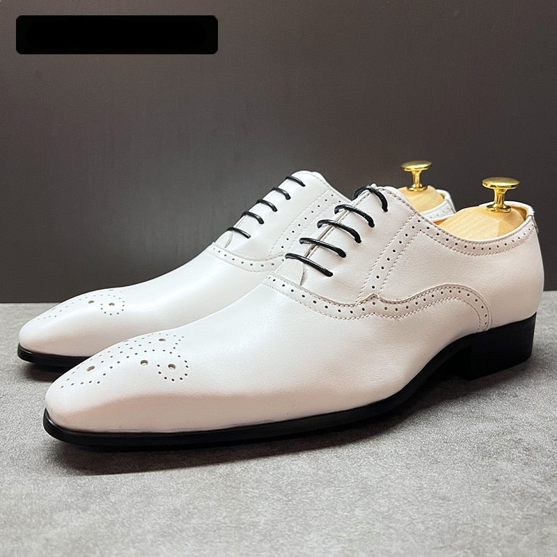 Oxford White Black Shoes