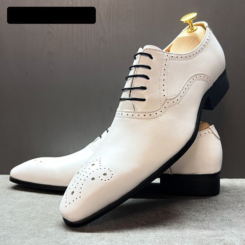 Oxford White Black Shoes