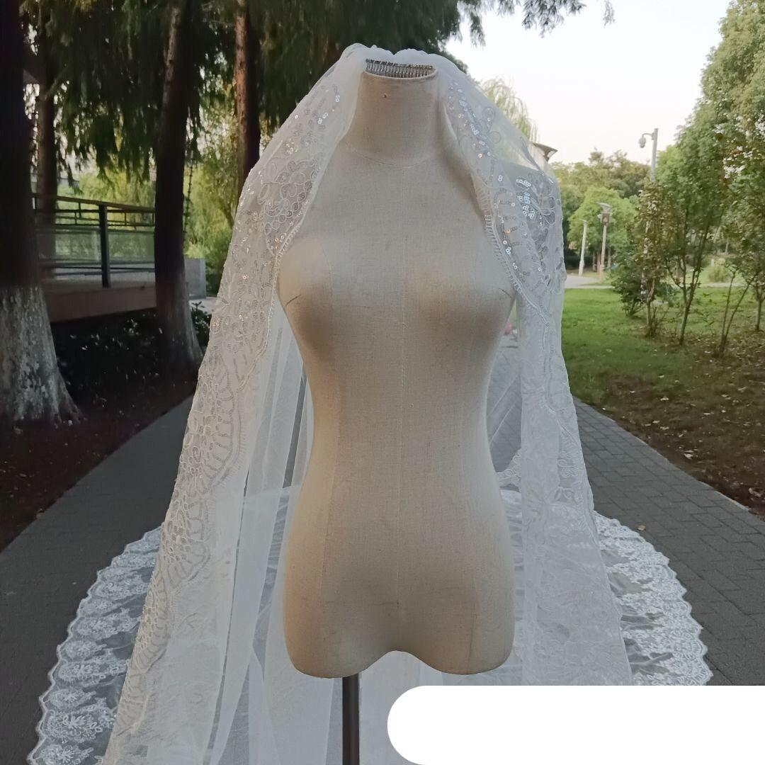 Full Lace Edge Wedding Veil