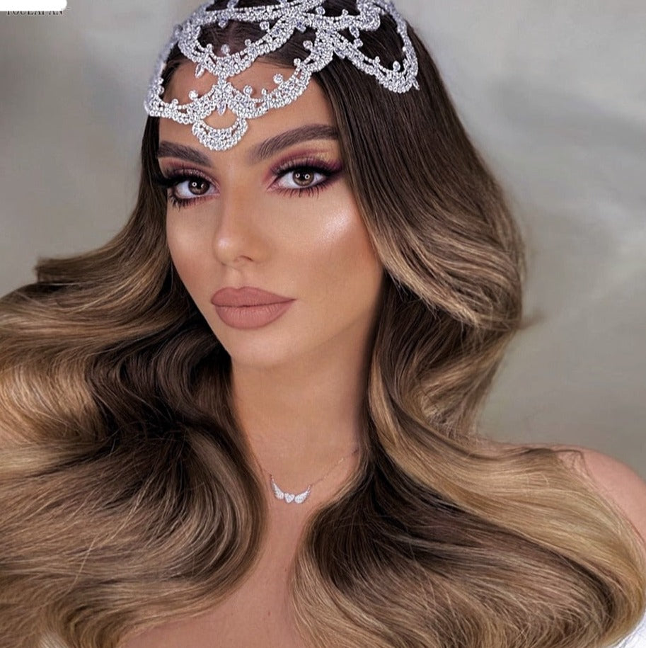 Crystal Bridal Headband Flower Shape