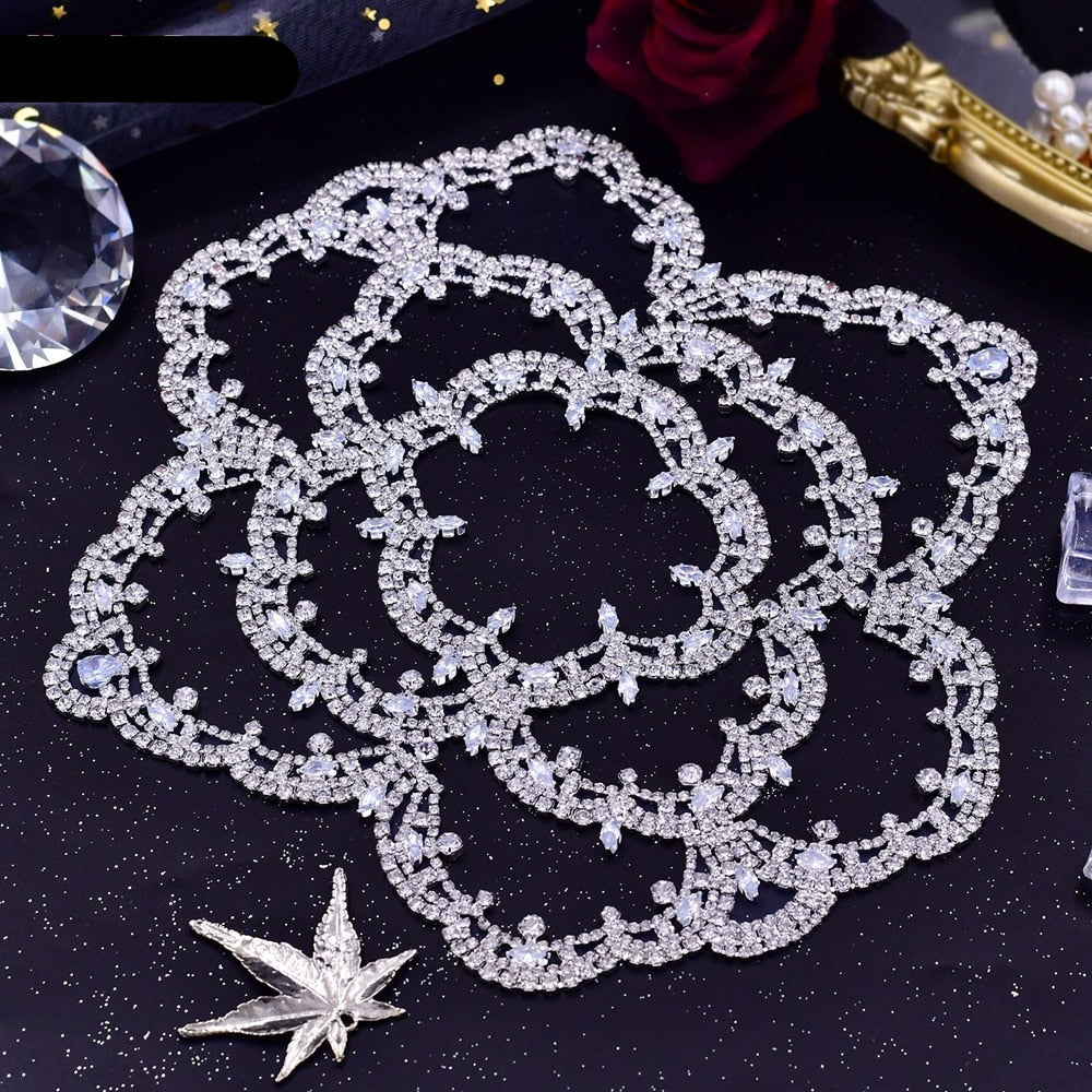 Crystal Bridal Headband Flower Shape