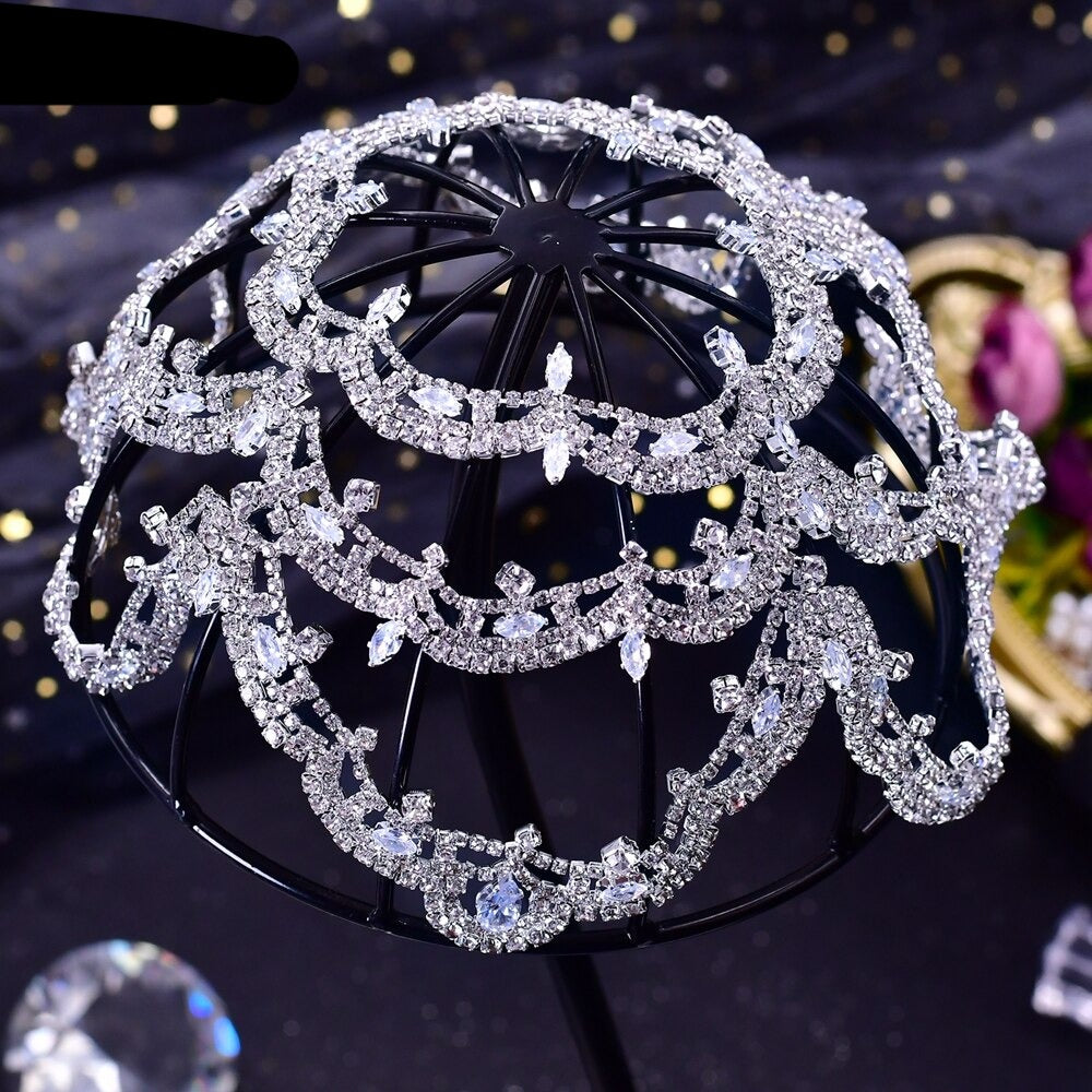 Crystal Bridal Headband Flower Shape