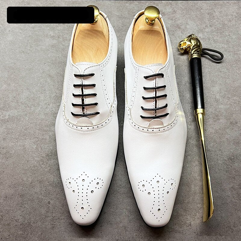 Oxford White Black Shoes