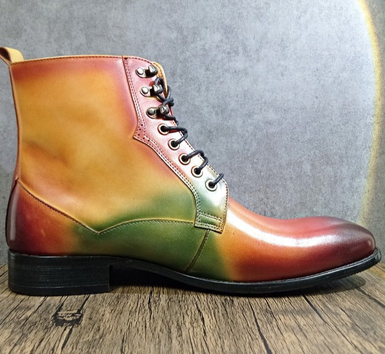 Mix Color Ankle Boots