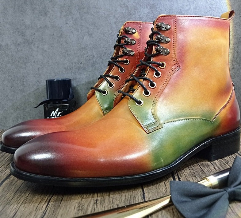 Mix Color Ankle Boots
