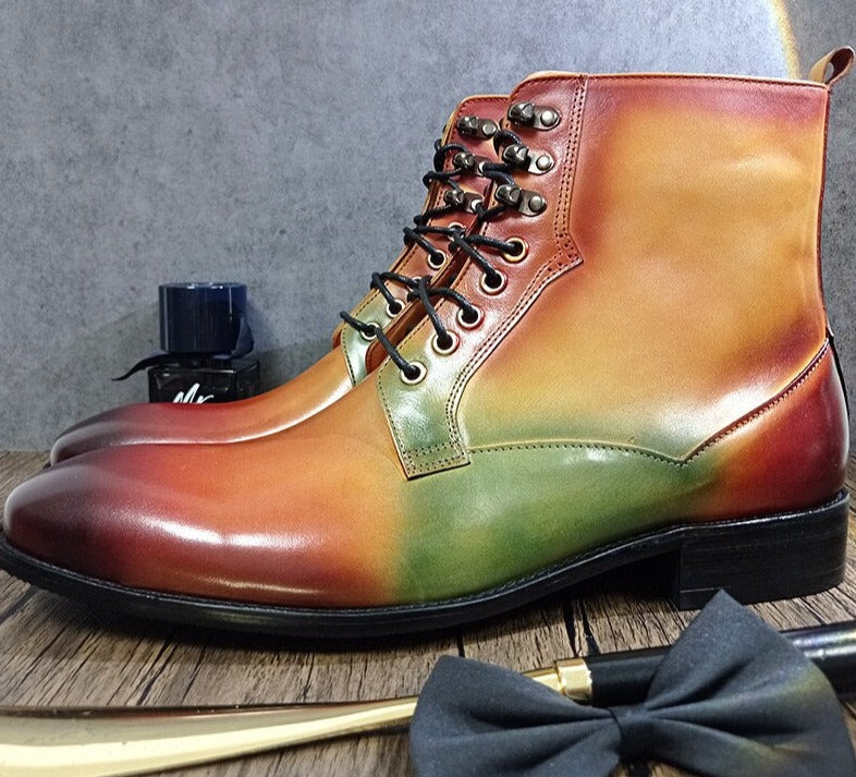 Mix Color Ankle Boots