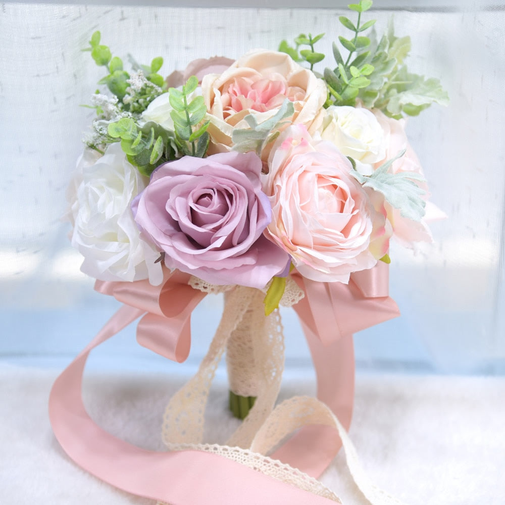 Rustic Vintage Cascading Bridal Bouquet