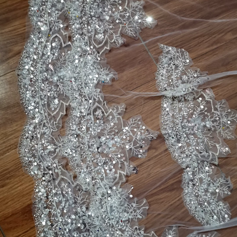 Bright Shiny Beaded Veil
