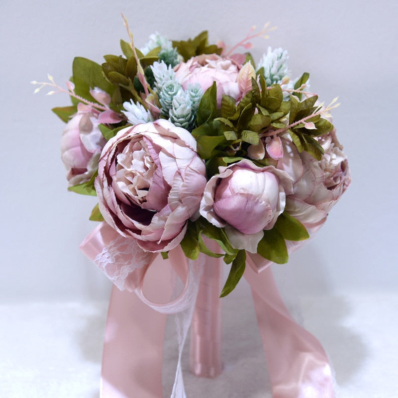 Rustic Vintage Cascading Bridal Bouquet