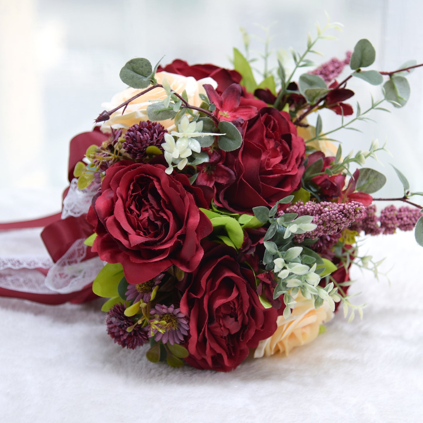 Rustic Vintage Cascading Bridal Bouquet