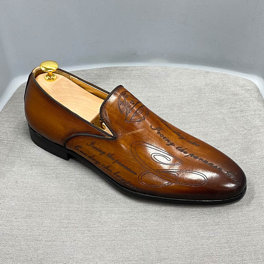 Hand Painted Letter Men Shoes