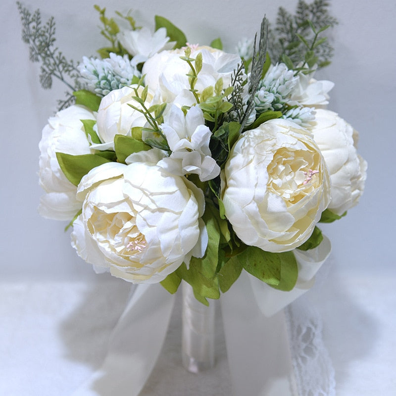 Rustic Vintage Cascading Bridal Bouquet