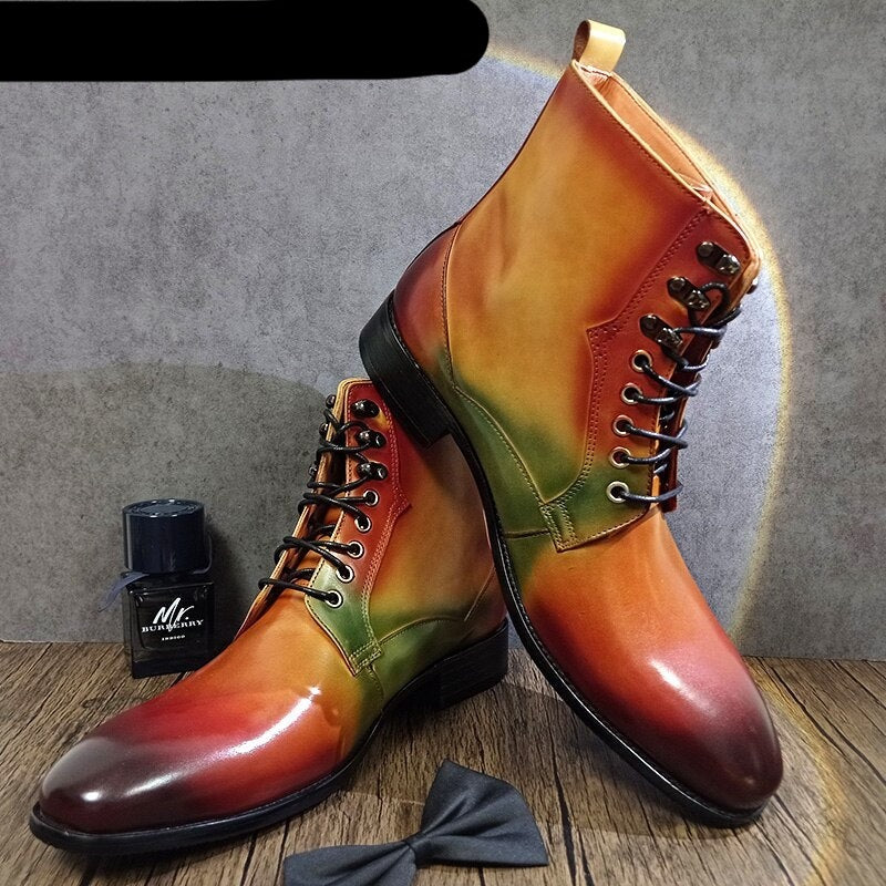 Mix Color Ankle Boots