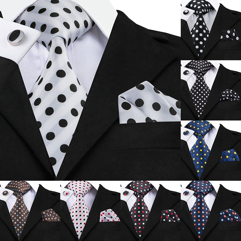Silk Polka Dot Ties Set
