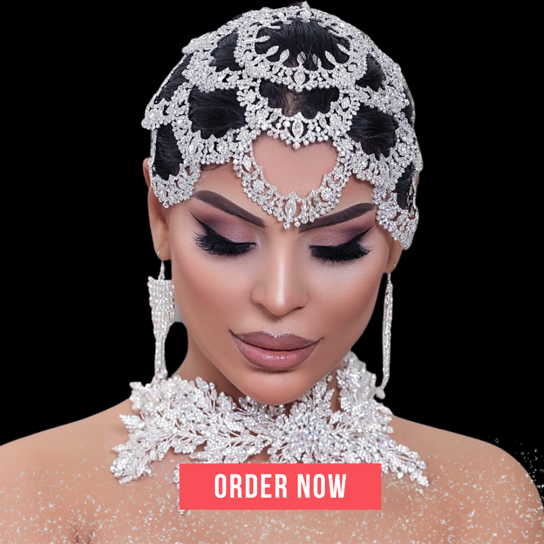 Crystal Bridal Headband Flower Shape