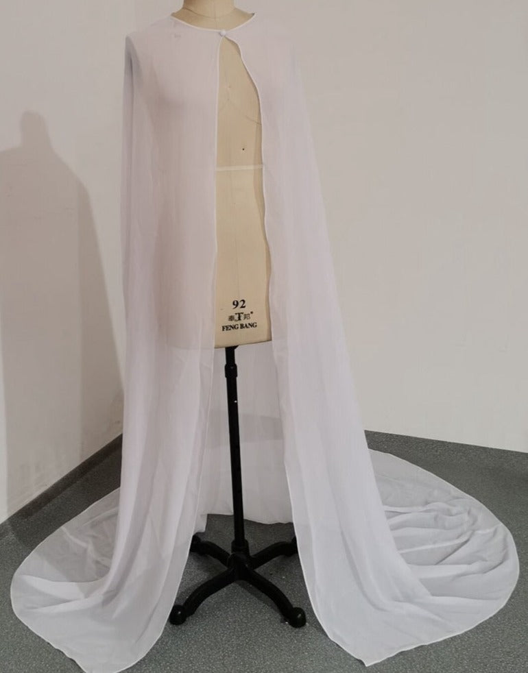 Chiffon Floor Length Cape