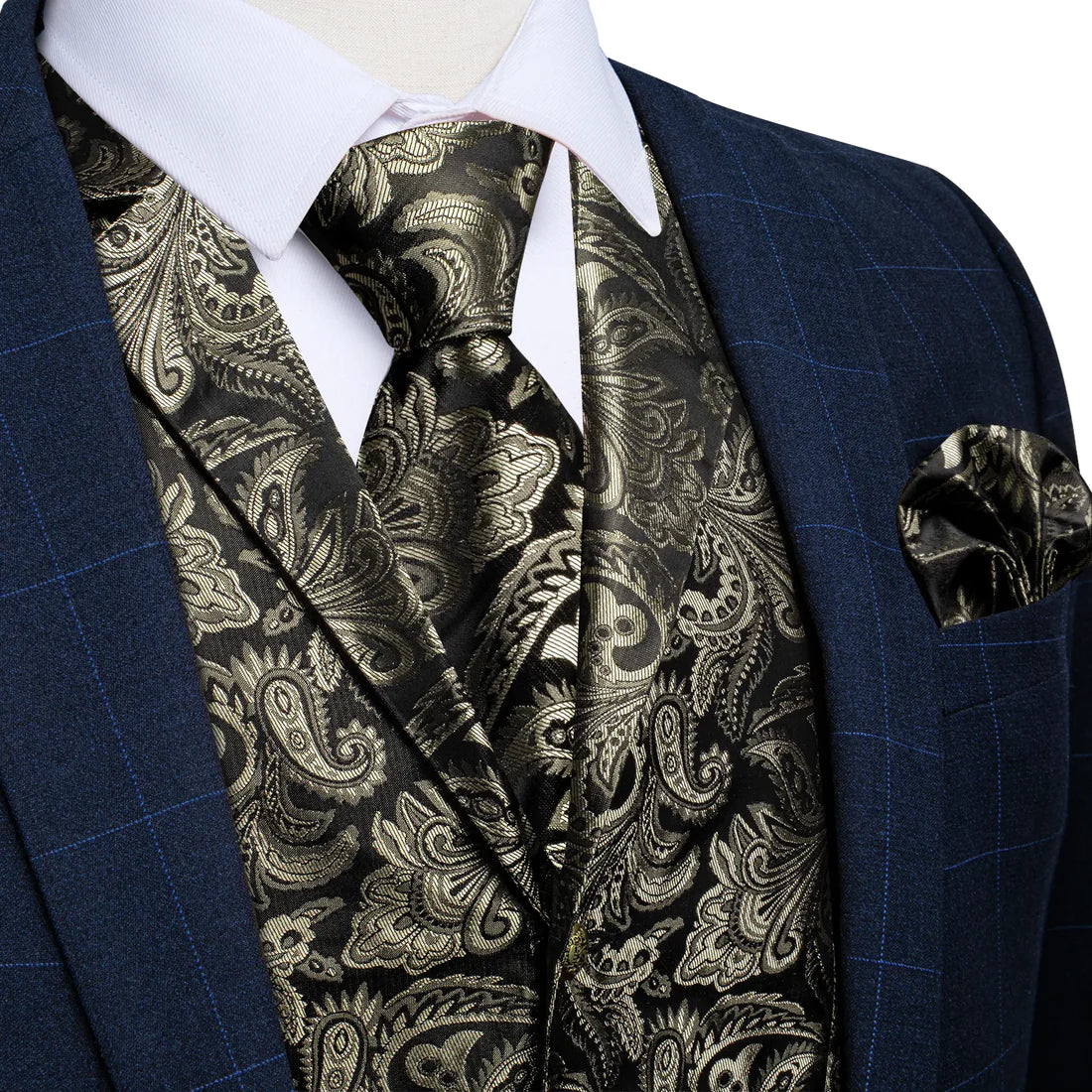 Elegance Redefined: Elevate Your Style with a Paisley Accents Suit Vest