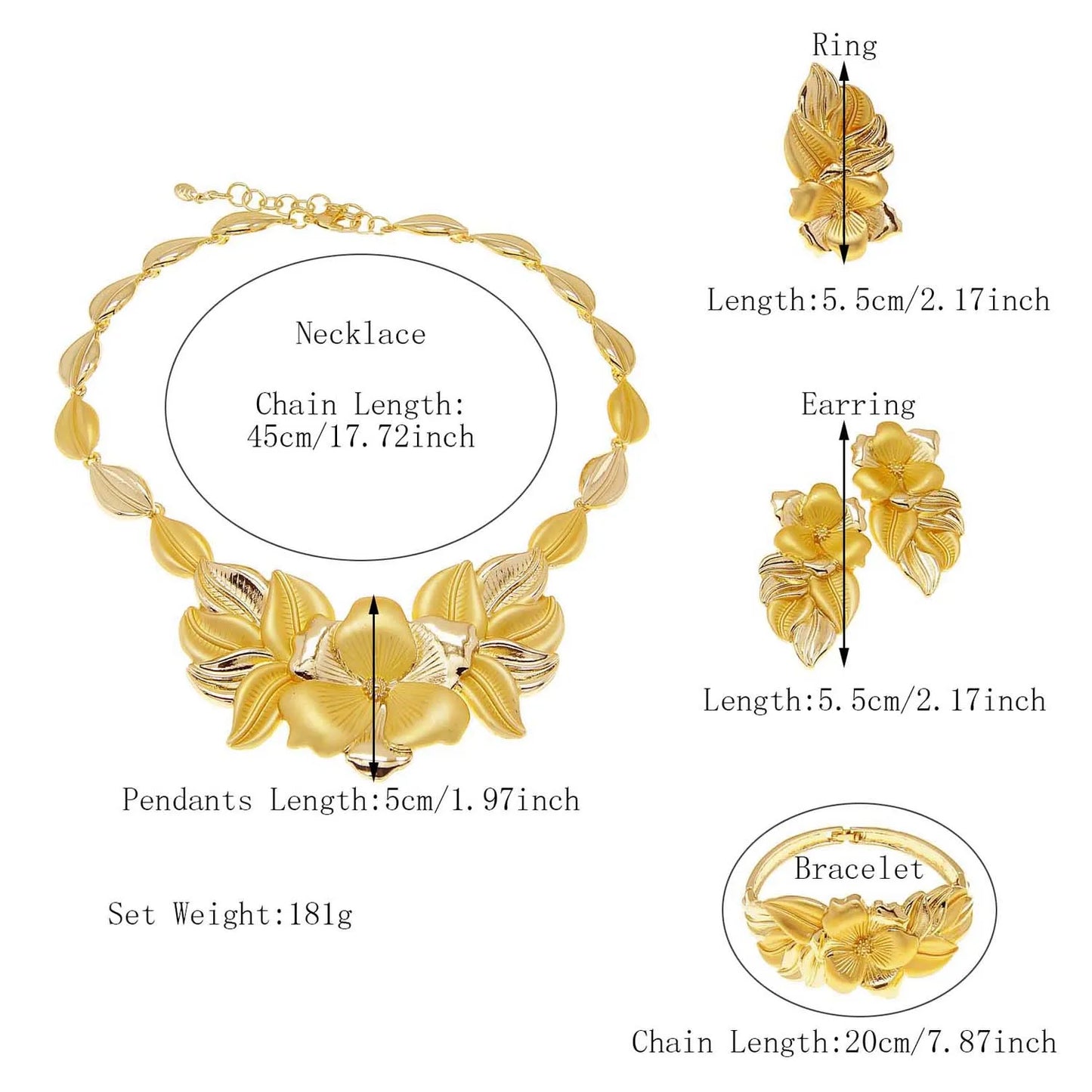 Nigeria and Dubai Gold Jewelry Set