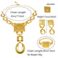 Face Shape Chain Pendant Jewelry Set