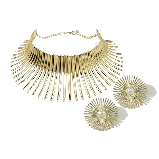 Africa Metal  Necklaces Jewelry Set
