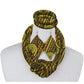 3-Piece African Print Ankara Fabric Jewelry Set – Necklace, Bracelet & Earrings Vanity Glam