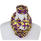 3-Piece African Print Ankara Fabric Jewelry Set – Necklace, Bracelet & Earrings Vanity Glam
