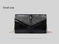 Alligator Pattern Cow Leather Clutch Bag small black