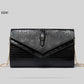 Alligator Pattern Cow Leather Clutch Bag small black