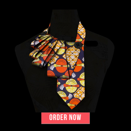 Bazin Fabric Handmade Collar – African Print Necklace & Statement Accessory Vanity Glam